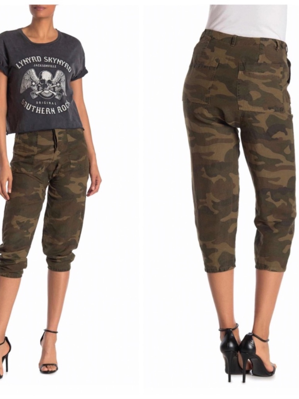 BLANKNYC Relaxed Camo Jungle Juice Button Fly Drop Crotch Relaxed Jorts, Size 30